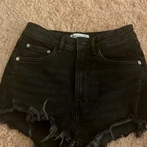 Zara jean shorts black